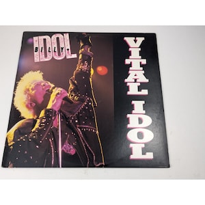 VTG Billy Idol Vital Idol LP Chrysalis Records  Vinyl Sleeve Remix Rock