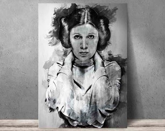 Princess Leia poster Princess Leia print Carrie Fisher art print wall art home decor
