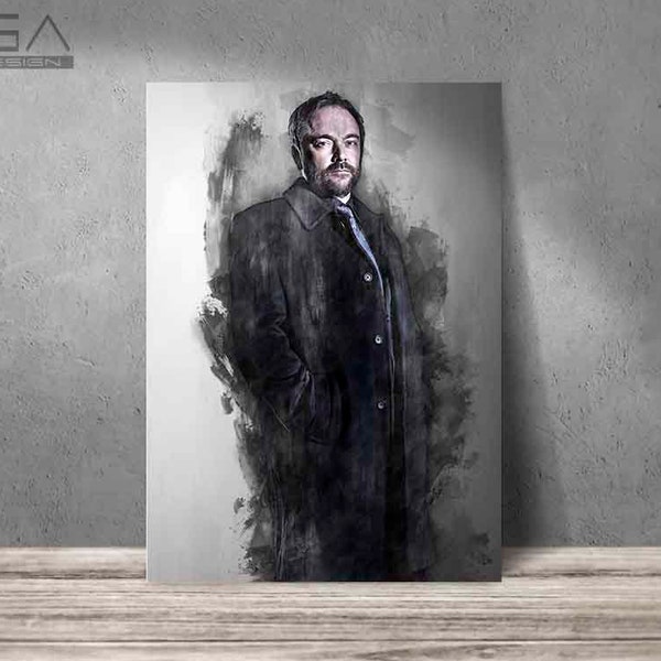 Crowley Poster Crowley Druck Supernatural Kunstdruck Wand Kunst Wohnkultur