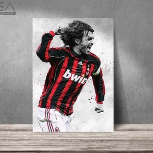 Paolo Maldini poster Maldini print Milan art print wall art home decor