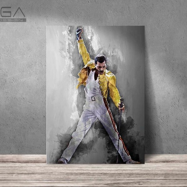Freddie Mercury poster Freddie Mercury print Queen art print wall art home decor