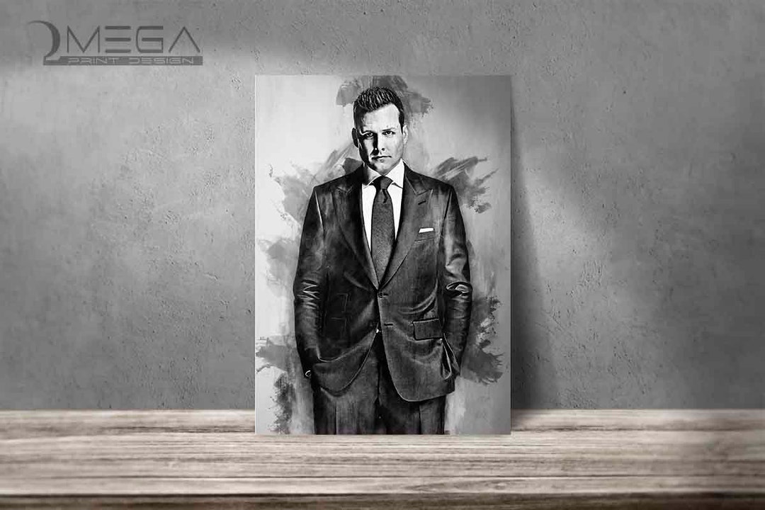 Harvey Specter Poster Harvey Specter Print Suits Art Print Etsy