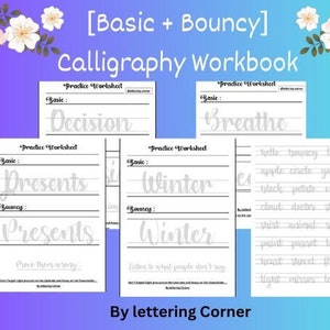 Calligraphy Workbook for Beginners | Basic + Bouncy