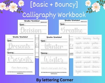 Calligraphy Workbook for Beginners | Basic + Bouncy
