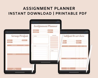 homework planner Assignment Planner | Assignment Tracker | Study Planner | Academic Planner | Homework Planner | College Planner | School Planner | Letter A5
