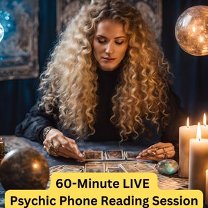 LIVE Phone 60-Min Reading by Psychic Intuitive Spirit Medium, 30-Minute Phone Psychic Reading Session with Amazing Clairvoyant Spirit Medium
