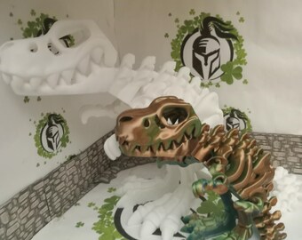 Scheletro di dinosauro stampato in 3D: giocattolo flessibile da 7 pollici, colori e stili personalizzati