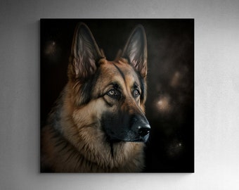 German Shephard Dog Art German Shephard Dog Lover Art for German Shephard Dog Owner Pet Art Wall Decor