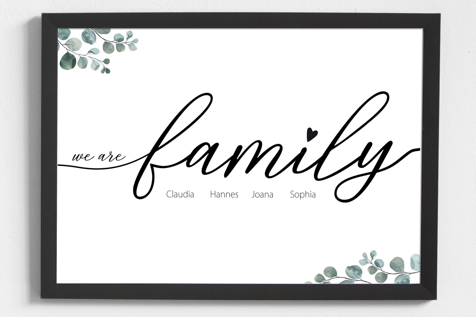 Poster WE ARE FAMILY Personalized With the Names of Your Family Members ...