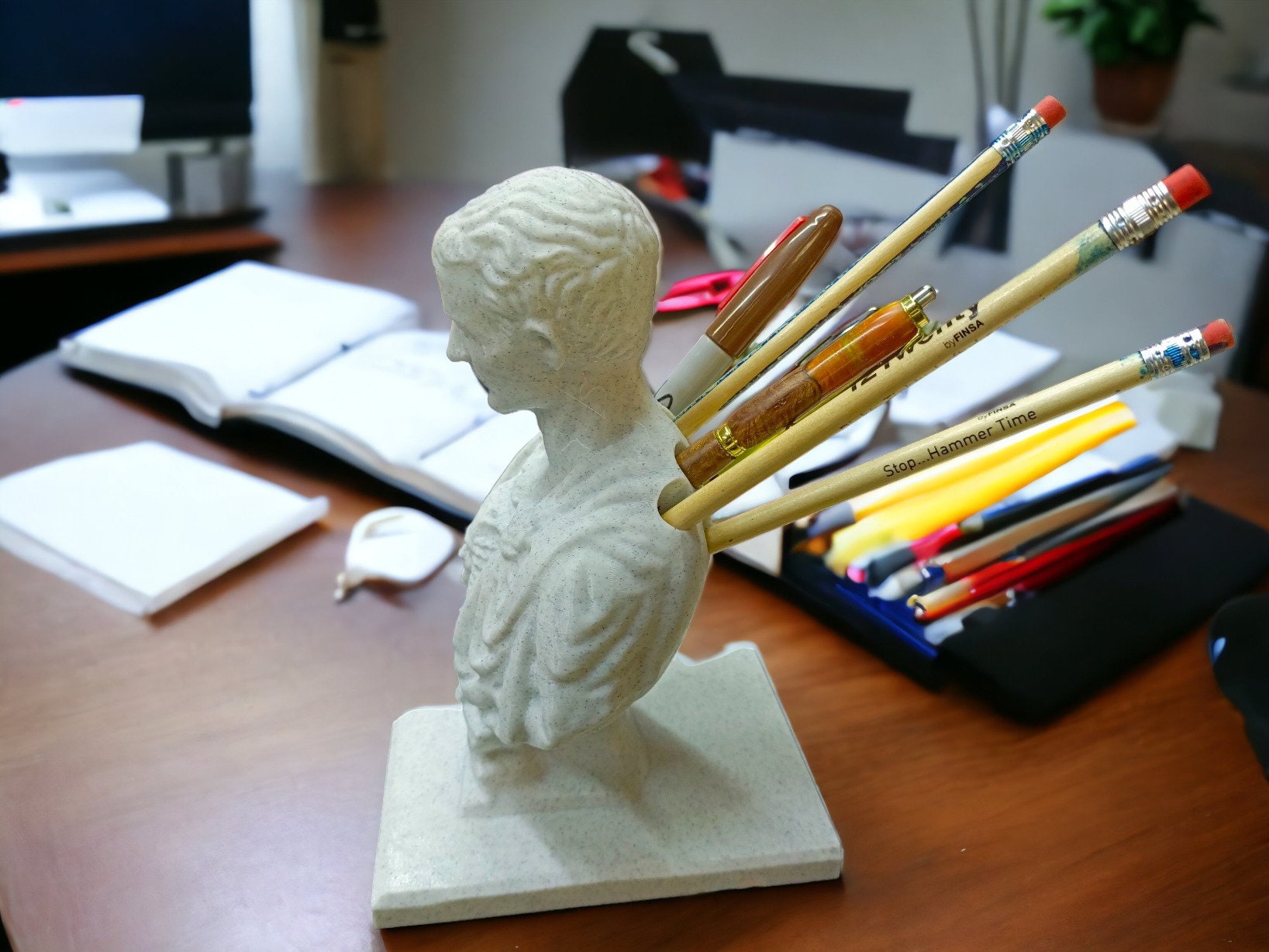Julius Caesar ,pencil Holder ,statue Organizer ,3D Printed ,roman