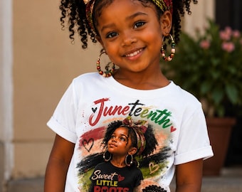 Juneteenth Toddler Girl Shirt | Sweet Little Roots Big Future Tee | Black Girl Juneteenth Outfit | African American Pride Kids Shirt