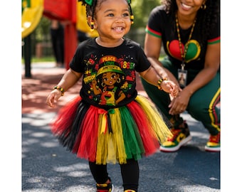 Juneteenth Toddler Girl Shirt | Peace Love Juneteenth 1865 Tutu Outfit | Black History Month Kids Shirt | African American Pride Tee
