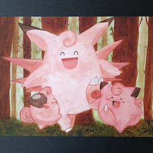 Tirage d'art, Affiche aquarelle - Pokémon