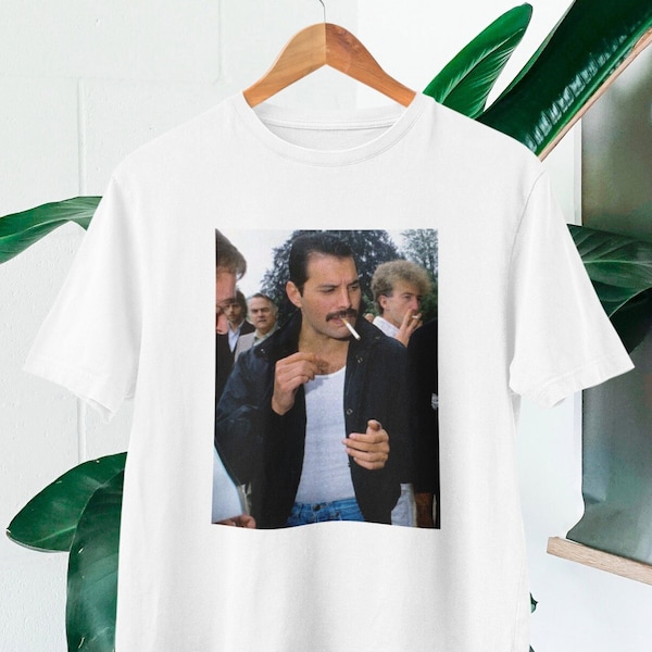 Freddie Mercury Foto-T-Shirt | Freddie Mercury Foto oben | Freddie Mercury-Fans-Geschenk | Queen-Fans-T-Shirt | Freddie Mercury-Shirt | Queen-Merch