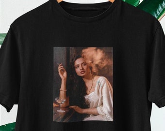 -shirt avec photo Rekha | -shirt pour les fans de Bhanurekha Ganesan Rekha | Haut éventail Rekha | Esthétique Rekha