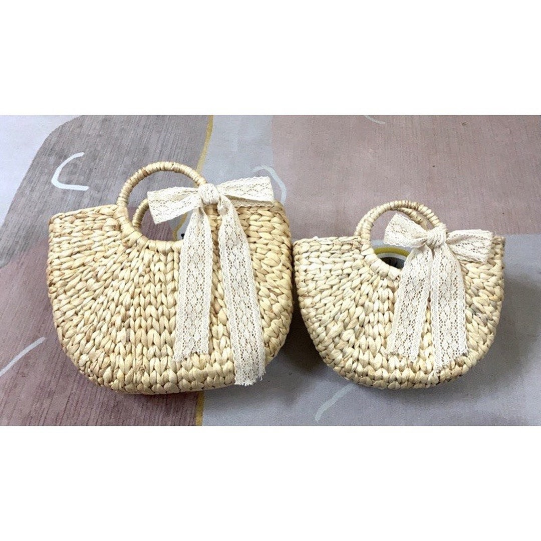 Half moon Straw Bag Top handle Straw Bag Handmade Bag Water Hyacinth Bag Summer Bag Sustainable Fashion Etsy Canada