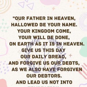 The Lord’s Prayer Poster