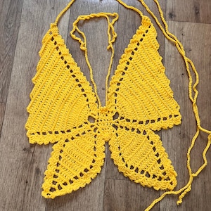 Crochet butterfly halter top