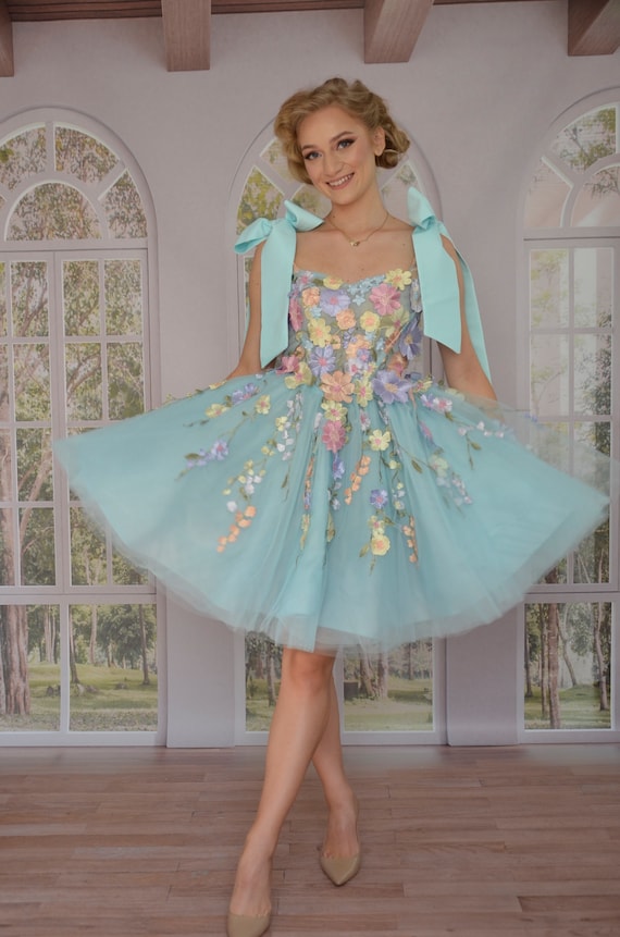casual dresses green Lavender Floral Satin Corset Dress main image 0