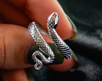 Silver Serpent Ring • Adjustable Gift For Her • Hippie Snake Ring • Dainty Snake Ring • Serpent Jewelry Ring • Adjustable Jewelry