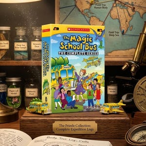 Den magiska skolbussen komplett samling DVD-box | Klassisk barnserie | 8-skivors slim-case-utgåva | Familjepresent