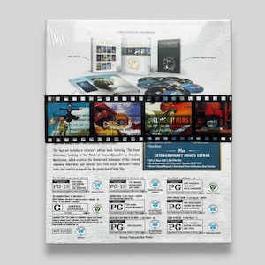 May include: A complete box set featuring a collector's edition book, collectible booklet, and 11 films. The set includes bonus extras and is rated PG-13 and G. The box set is wrapped in plastic.