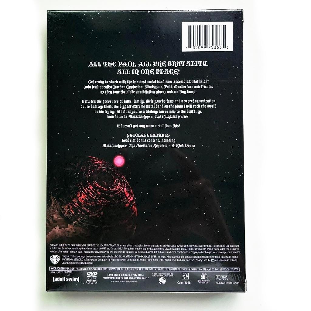 Metalocalypse Complete Series DVD Sealed Box Set - Seasons 1-4 | 8