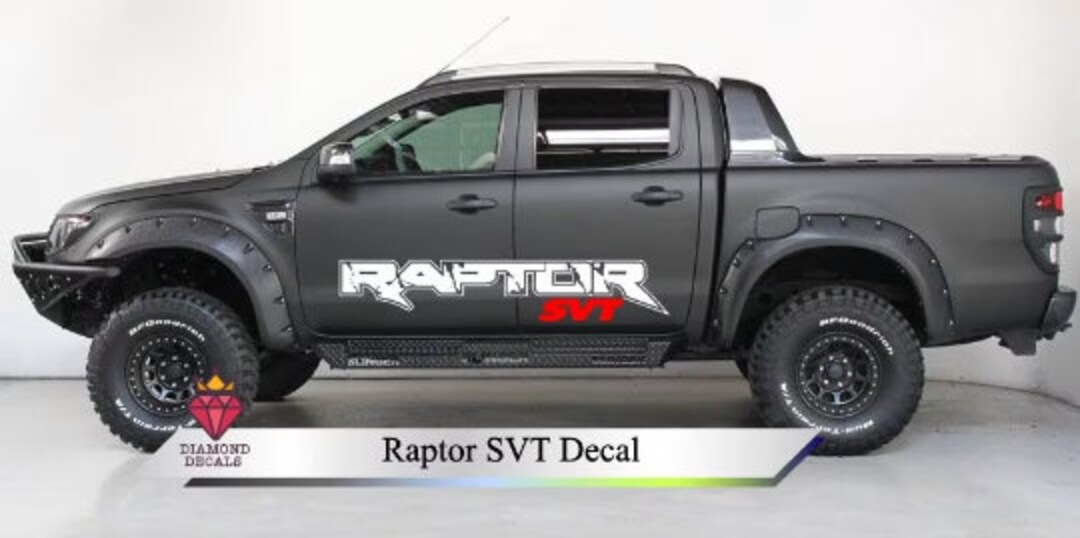 Fits Ford Ranger Raptor SVT Door Decal F150 Vinyl Graphics Both Sides ...