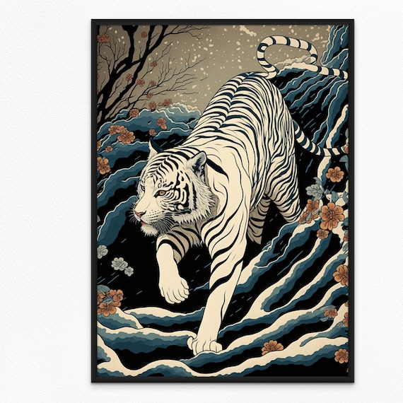 白虎の刺繍絵 飾り物　最終値下げ 8ef1ab788077a4c5b98a6b242e2ea0