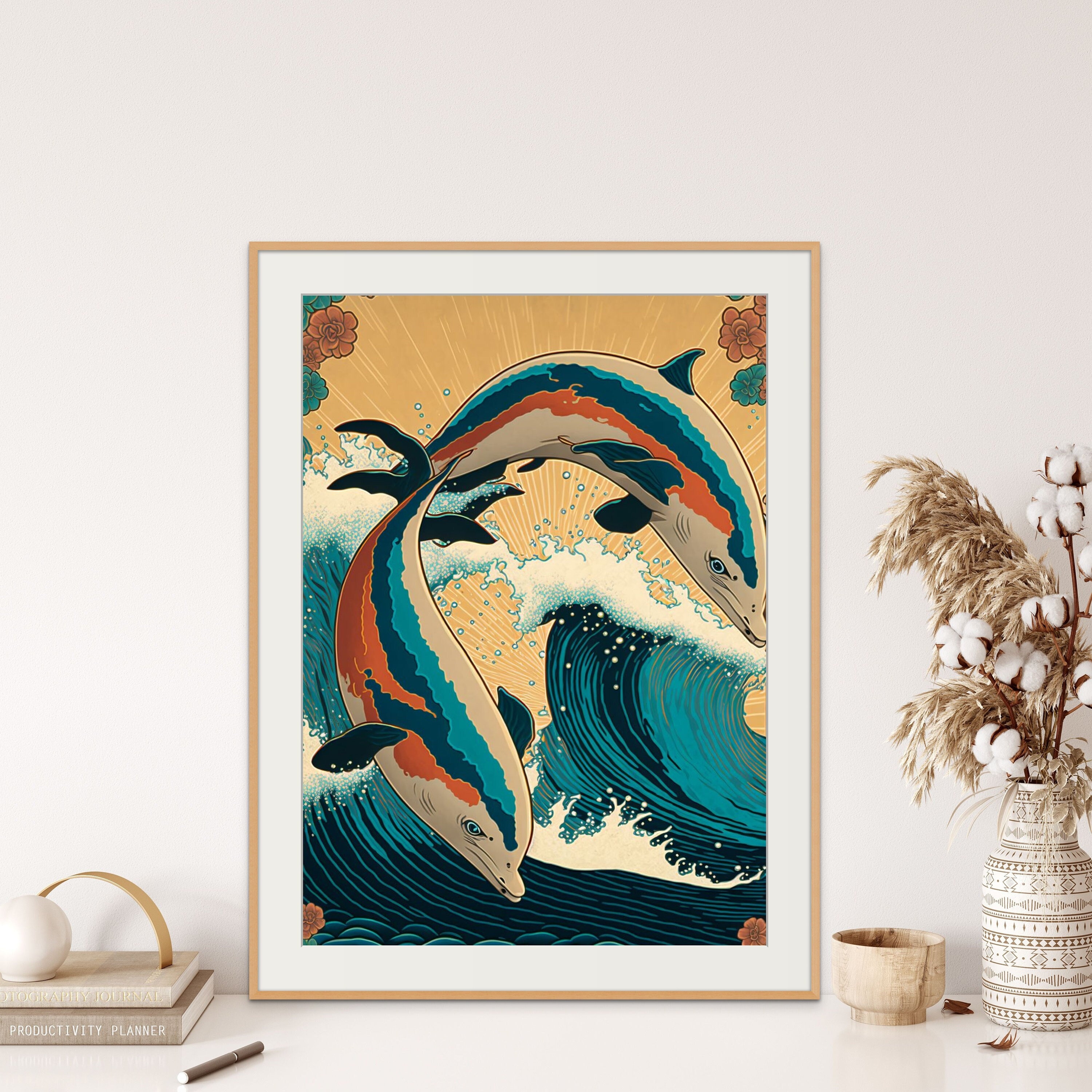 Japanese Dolphin Art Prints - Etsy