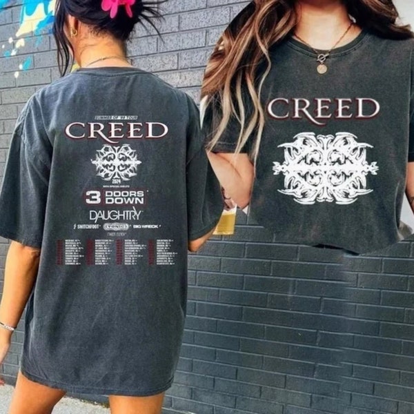 Creed 2024 Tour Summer of '99 Tour Shirt, Creed Band Fan Shirt, Creed Band Shirt, Creed 2024 Shirt, Summer of '99 Concert Shirt 1606360848