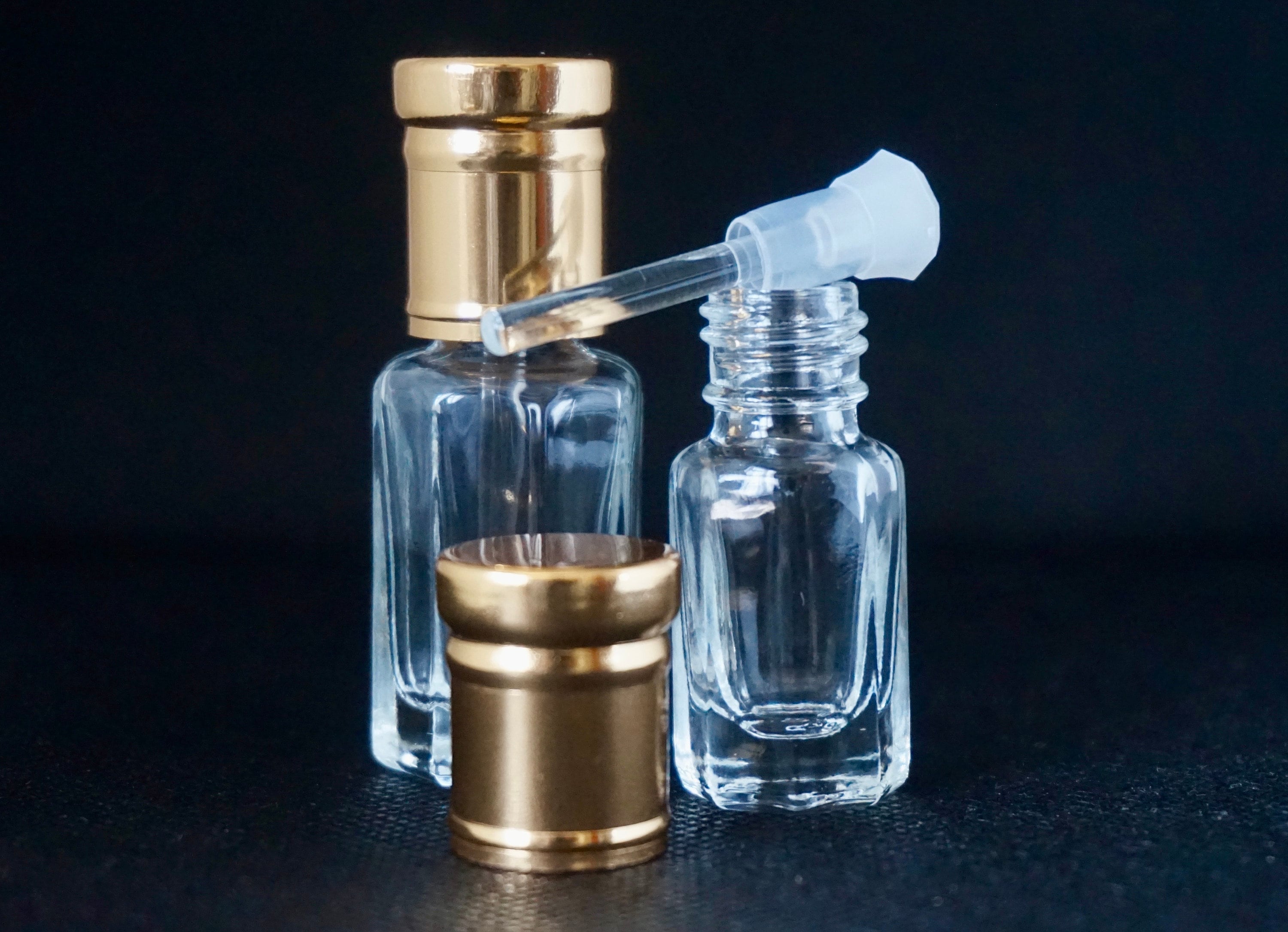 6ml Glass Empty Attar Bottles With Glass Dipstick for Gold Cap Perfumes