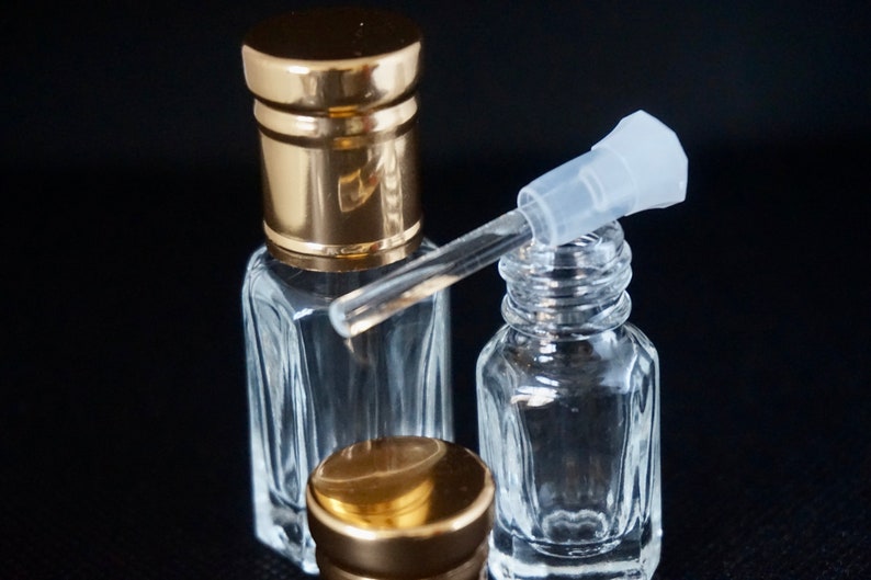 6ml Glass Empty Attar Bottles With Glass Dipstick for Gold Cap Perfumes