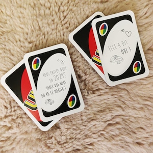 Carte Annonce de Mariage UNO / Demande en Mariage - Annonce originale et ludique image 2