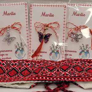 Martisor, Romanian Martisor, Butterfly charm martisor