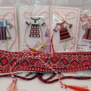 Martisor Romanesc, Romanian traditional Martisor, Romanian Map Brooch, Romanian blouse Brooch, Martisor Ie