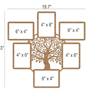 frame stamboom van het leven lasergesneden bestand .pdf .svg .ai.dxf