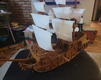 Legendary 3D-Printed Pirate Ship: Captivating Nautical Decor for Adventurous Souls