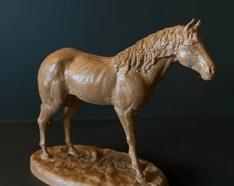 3d printed horse, Super High detail printed out of wood filament