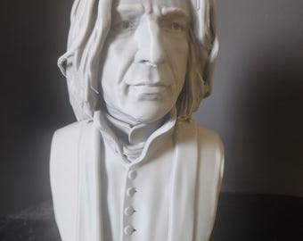 3D-Printed Severus Snape-Inspired Bust – Grey PLA | Detailed Fantasy Display Statue