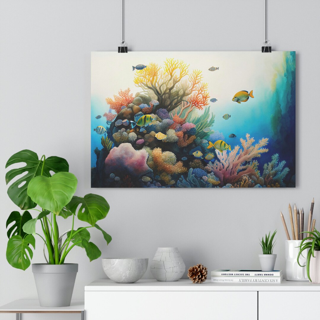 Underwater Coral Reef Museum-quality Giclée Art Print - Etsy
