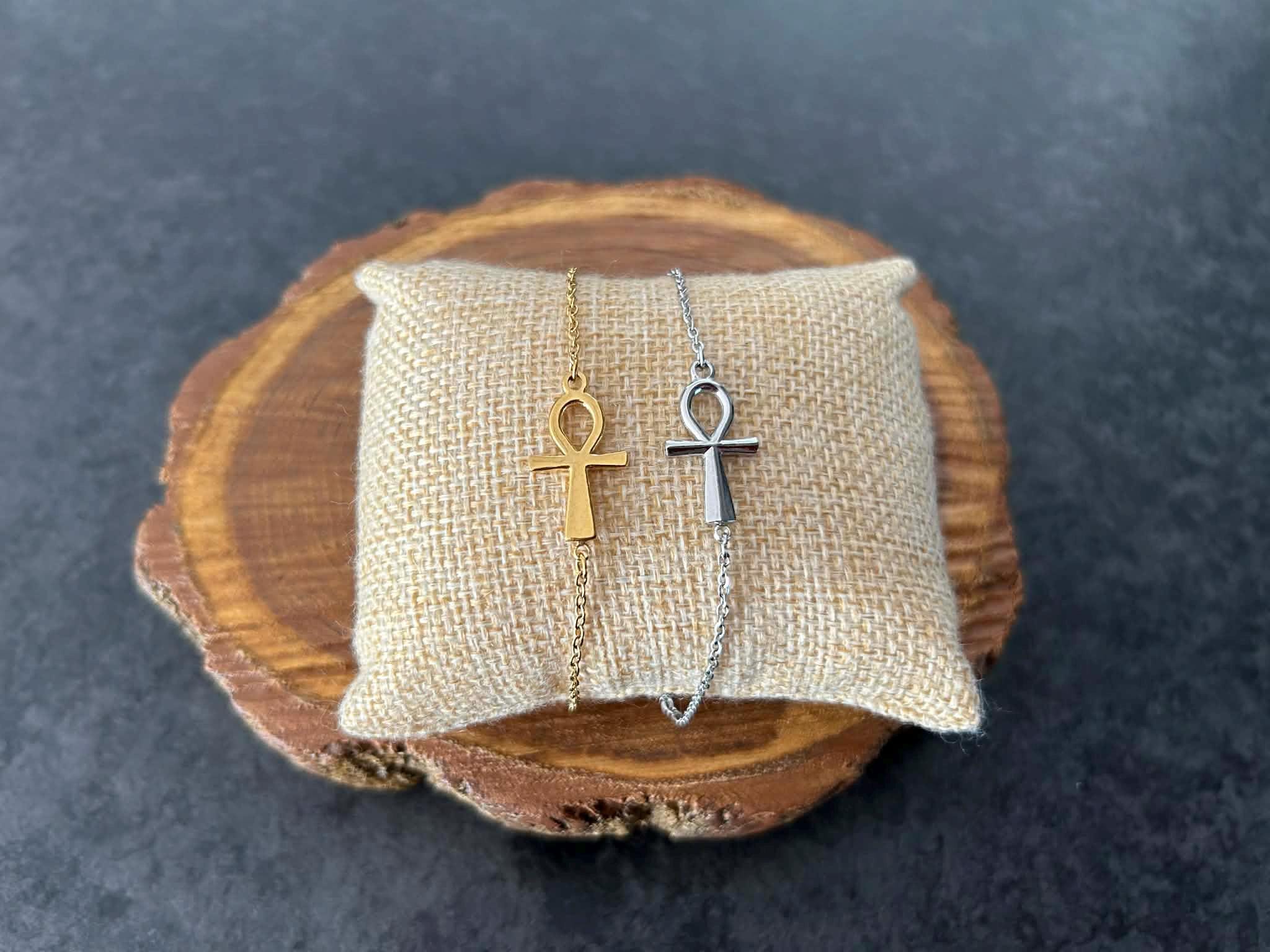 Pendentif Ankh (Croix De Vie) En Acier – Longueur 3 Cm, Neuf Avec Étiquettes