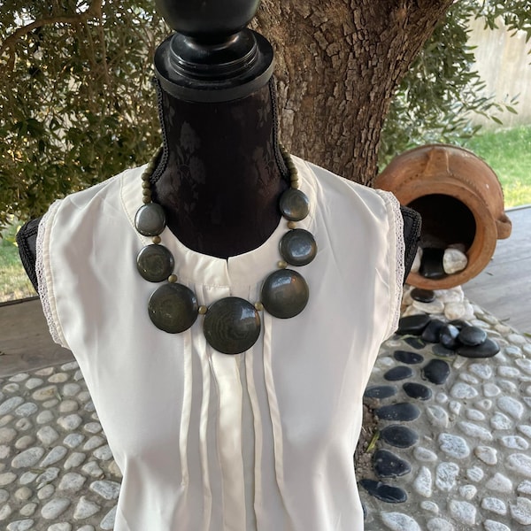 collier ethnique by Alex bois et résine