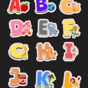 子供向けABCアルファベット学習ステッカー | AからZまでの教育ステッカー | 幼稚園・幼児向け文字ステッカーセット