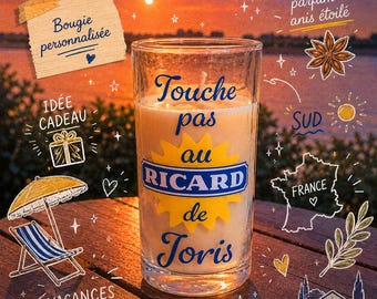 Ricard, Whisky, and Coca-Cola aperitif candles | Original scented candles | Gift idea | Mini size available!