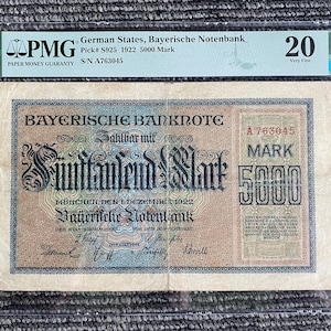 Germany States Bayerishe Notebank 20000 Mark 1923 PS926 PMG-25 Very Fine