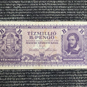 Hungary 10 MILLION B-Pengo P-135 1946 Circulated RARE