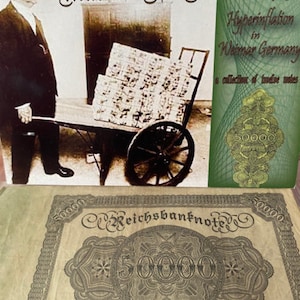 Marks of Catastrophe - A Set of 12 Weimar Germany Hyperinflation Banknotes. COA Included.