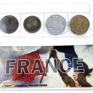 France: Four Historic French Coins COA & Album Included