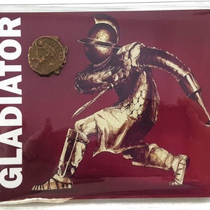 Roman Gladiator Coin : Roman Bronze Coin COA and History and Holder and Mini Album Included